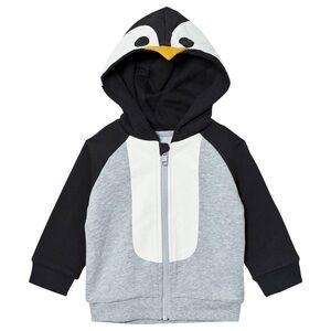 Stella Maccartney Baby Gray Penguin Hoodie Sweater 3 M